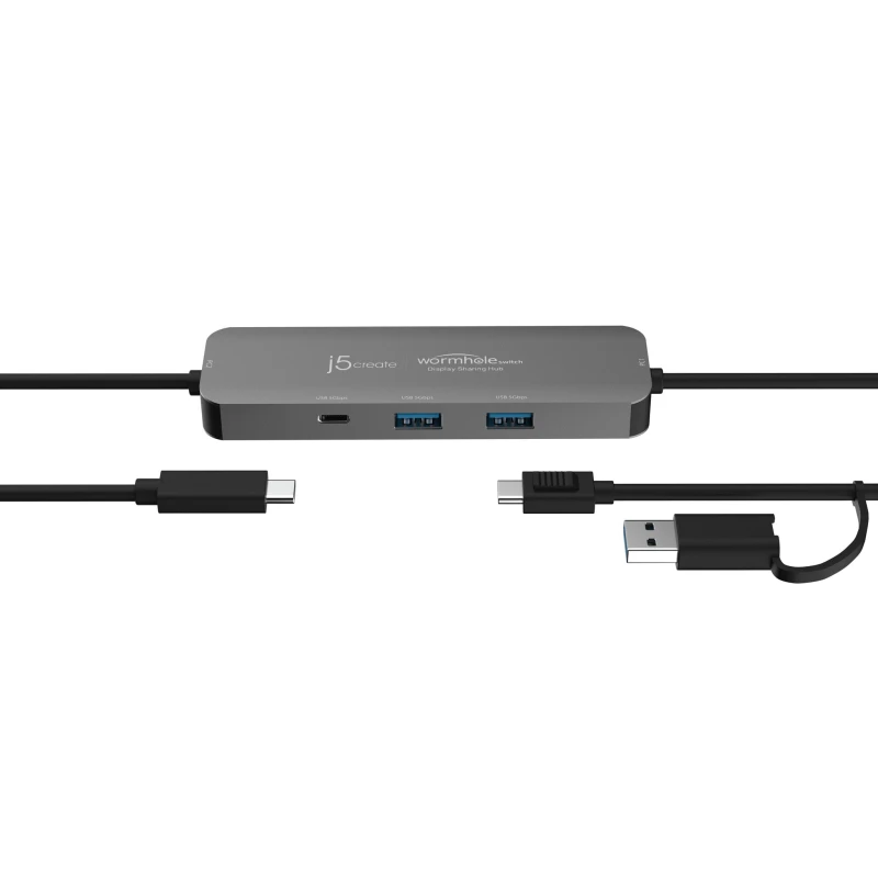 Image of j5create JCH462 Wormhole Switch Display Sharing Hub. Black