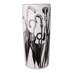 image of Umbrella Stand, Black & White Umbrella Design