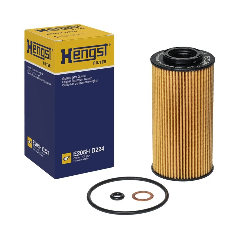 Image of HENGST FILTER E208H D224 Oil filter with gaskets/seals Oil Filter (7)