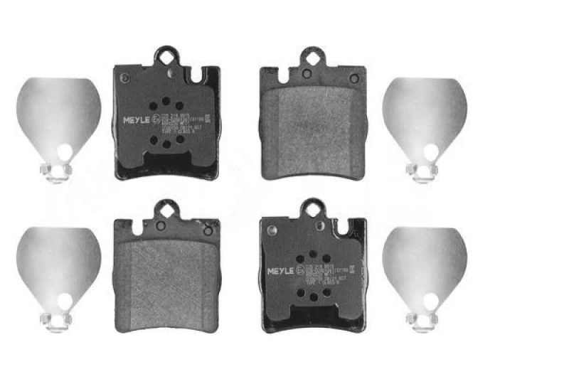 Image of MEYLE 025 218 9915 Brake pad set Rear Axle, prepared for wear warning indicator, Original Quality, with anti-squeak plate Brake Pad Set,disc brake (4