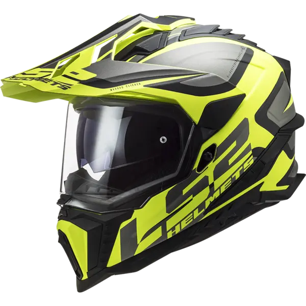 Image of LS2 MX701 Explorer Alter Matt Black Hi-Vis Yellow ECE 22.06 Adventure Helmet Size M