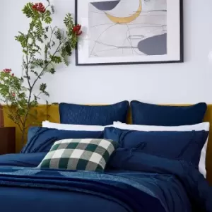 Image of Ted Baker Magnolia Tufted Super Kingsize Duvet Cover, Navy