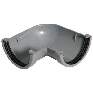 Image of Wickes Grey Miniline Gutter 90 Deg Bend