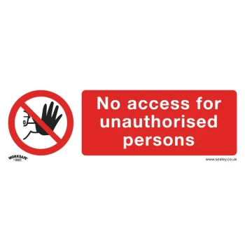 Image of Safety Sign - No Access - Rigid Plastic - Pack of 10