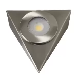 image of Robus Royal Brushed Chrome 2.5W LED 240V Triangular Cabinet Light - Cool White