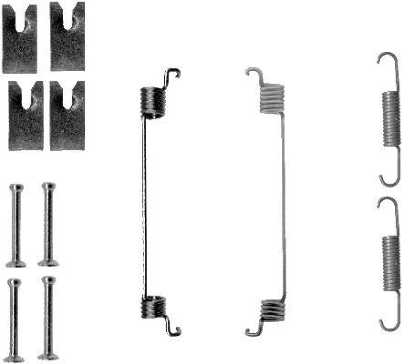 Image of HELLA Brake shoe fitting kit HELLA 8DZ 355 200-841