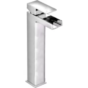Image of Tall Chrome Mono Basin Mixer Tap - Quadra