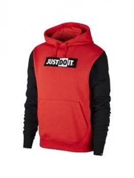 Image of Nike JDI Logo Hoodie - Red/Black Size M Men