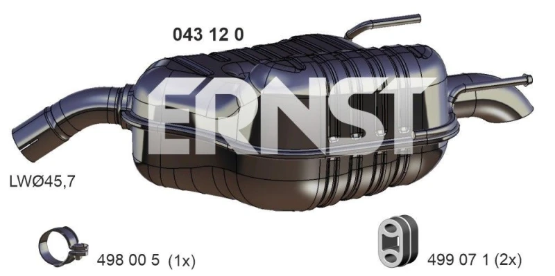 Image of Rear silencer ERNST 043120