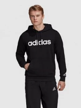 Image of Adidas Linear Logo Hoodie - Black