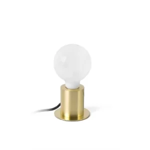 image of Ten 1 Light Table Globe Lamp Satin Gold, E27