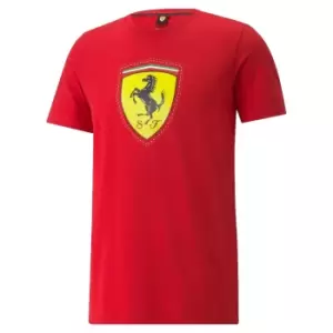 Image of 2022 Ferrari Race Colored Big Shield Tee (Red)