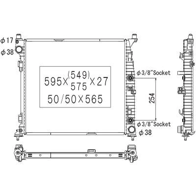 Image of Engine radiator DIEDERICHS DCM3849