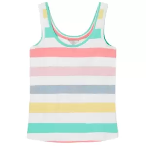 Image of Joules Womens Annika Stripe Scoop Neck Jersey Vest Multi Stripe 12
