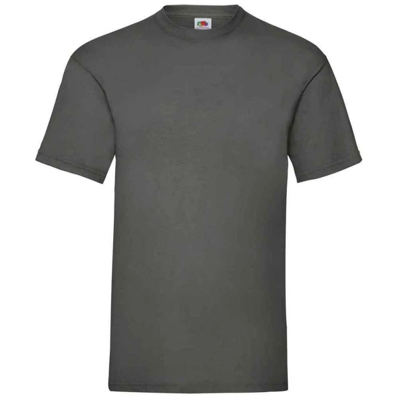 Image of Fruit Of The Loom Fruit of the Loom Men Valueweight T-Shirt in Mid Grey Size: Small Mid Grey S Male 5063527509925