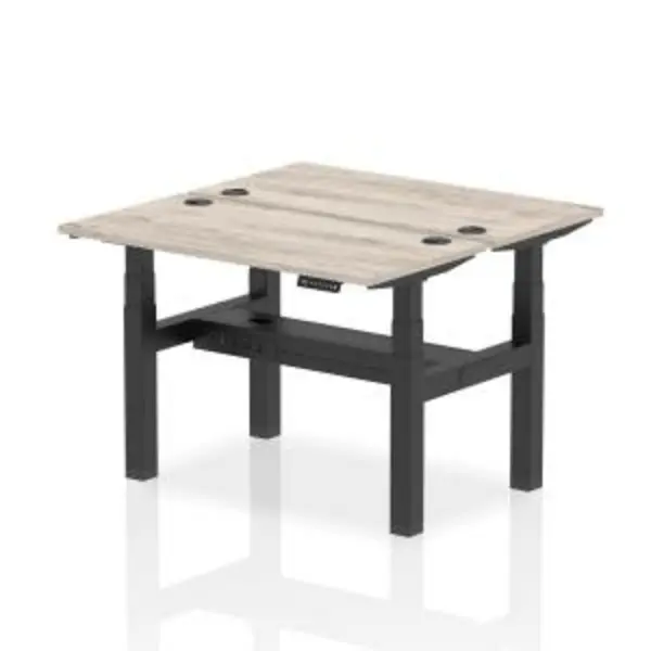 Image of Air Back-to-Back 1200 x 600mm Height Adjustable 2 Person Bench Desk DYNHA01536