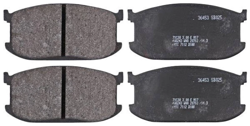 Image of A.B.S. 36453 Brake pad set without integrated wear sensor Brake Pad Set,disc brake (402)