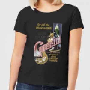 Image of Disney Princess Cinderella Retro Poster Womens T-Shirt - Black