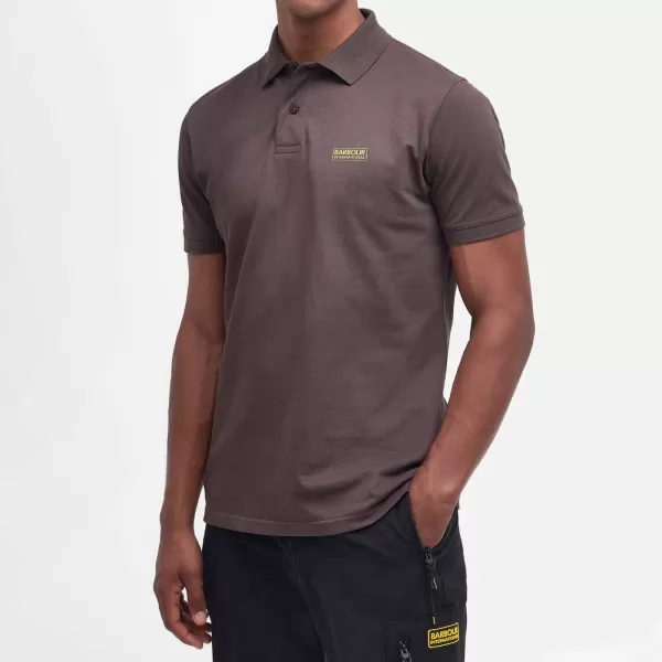 image of Barbour International Mens Essential Polo Shirt - Bitter Chocolate - S