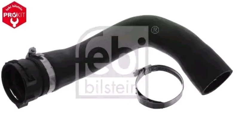 Image of FEBI BILSTEIN 49138 Radiator Hose OE Turbo NEW, EPDM (ethylene propylene diene Monomer (M-class) rubber), with clamp EPDM (ethylene propylene diene Mo