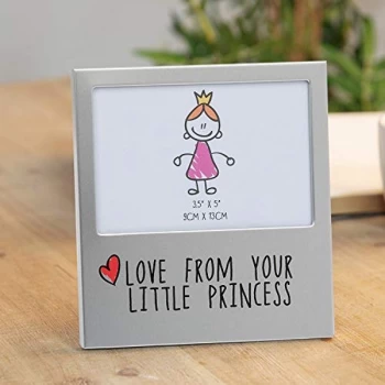 Image of 5" x 3.5" - Aluminium Photo Frame - Your Little Princess