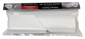 Image of Wickes Duropolymer Coving Internal Corner 65mm Pack 2
