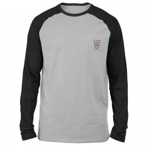 image of Transformers Decepticons Embroidered Unisex Long Sleeved Raglan T-Shirt - Grey/Black - L