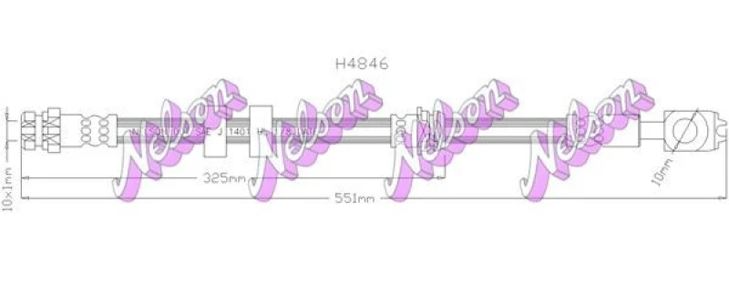 Image of Brake hose KAWE H4846