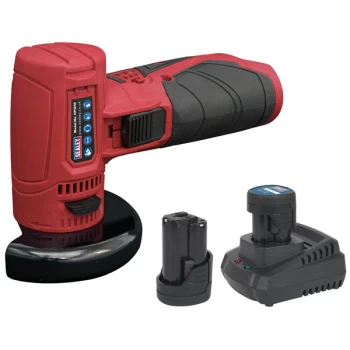 Image of Sealey CP1210KIT Angle Grinder Kit Ø76mm 12V Lithium-ion - 2 Batteries