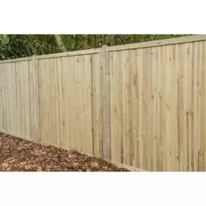 Image of Forest Garden Decibel Noise Reduction Fence Panel 6' x 6' (5 Pack) in Natural Timber