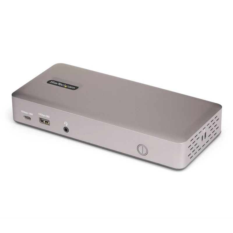 Image of StarTech.com StarTech.com Triple-Monitor USB4 Docking Station, 4K 60Hz HDMI or DisplayPort, 100W Laptop Charging, 2.5GbE, USB-C Multi-Monitor Dock, Dr