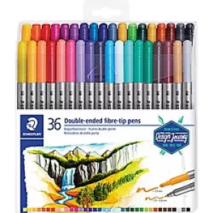 image of STAEDTLER Double Ended Felt Tip Pens Design Journey Assorted Pack of 36