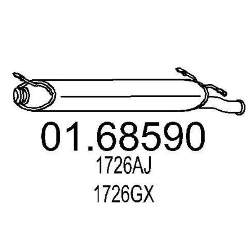Image of MTS 01.68590 Rear silencer End Silencer (3437)