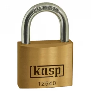 image of Kasp 125 Series Premium Brass Padlock Keyed Alike 40mm Standard 25404