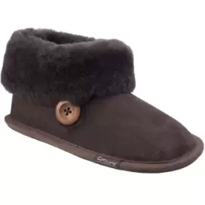 Image of Cotswold Womens/Ladies Wotton Sheepskin Warm Premium Bootie Slippers UK Size 4 (EU 37)
