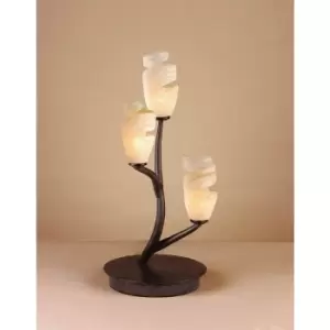 image of Forest Table Lamp 3 G9 Bulbs, Brown/Oxidized Black