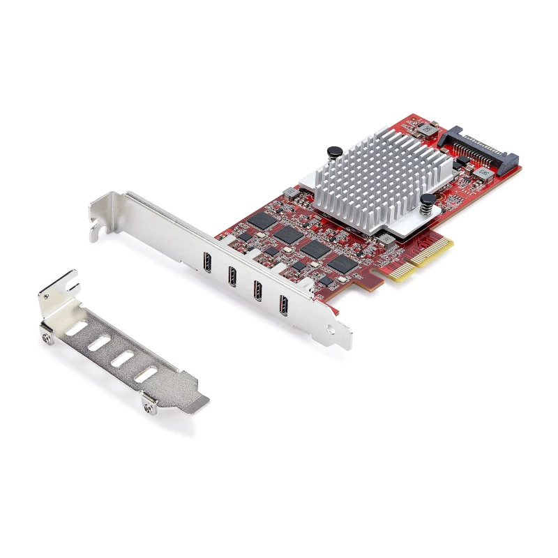 Image of StarTech.com StarTech.com 4-Port USB Type-C PCIe Card, USB 3.2 10Gbps, USB-C PCI Express Expansion Card, 4x Independent USB Controllers, Windows/Linux