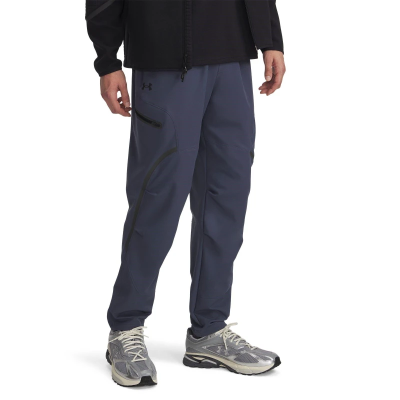 Image of Under Armour Mens Unstop Cargo Closed Hem Woven Joggers Grey male S