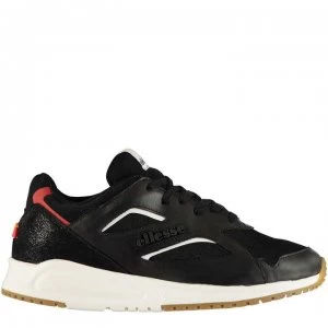 Image of Ellesse Contest Leather Trainers - Black Glitter
