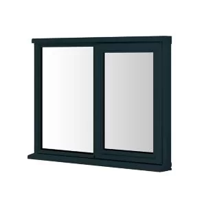 image of Clear Double Glazed Anthracite Grey Timber Window, (H)1195mm (W)1795mm