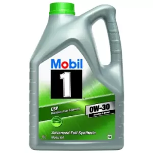 image of Mobil 1 ESP 0W-30 Fully Synthetic 5 Litres Car Engine Oil Lubricants 153369