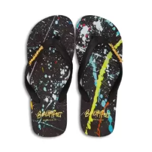 image of BeachyFeet Mens Xemeneis Flip Flops (9 UK-10 UK) (Black)