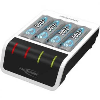 image of Ansmann Comfort Smart Charger for cylindrical cells incl. rechargeable battery NiMH AAA , AA