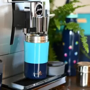 Image of Colour Block 300ml Insulated Travel Mug, Stainless Steel Blue