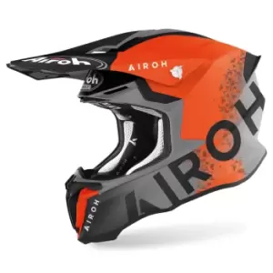 Image of Airoh Twist 2.0 Bit Motocross Helmet, grey-orange, Size 2XL, grey-orange, Size 2XL