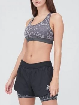Image of Adidas Believe This All Over Print Sports Bra - Black