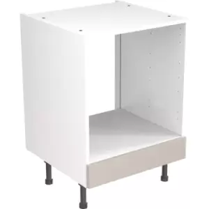 Image of Kitchen Kit Flatpack J-Pull Kitchen Cabinet Base Oven Unit Ultra Matt 600mm in Light Grey MFC