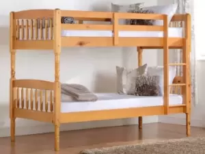 Image of Seconique Albany 3ft Antique Pine Wooden Bunk Bed Frame