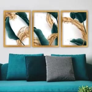 image of 3AC179 Multicolor Decorative Framed Painting (3 Pieces)