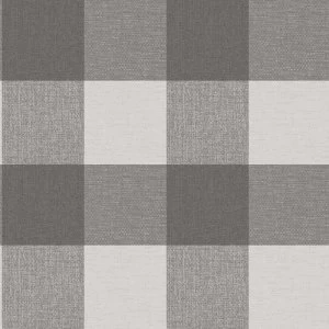 Image of Superfresco Colours Glamorous Check Charcoal Wallp Wallpaper Paper